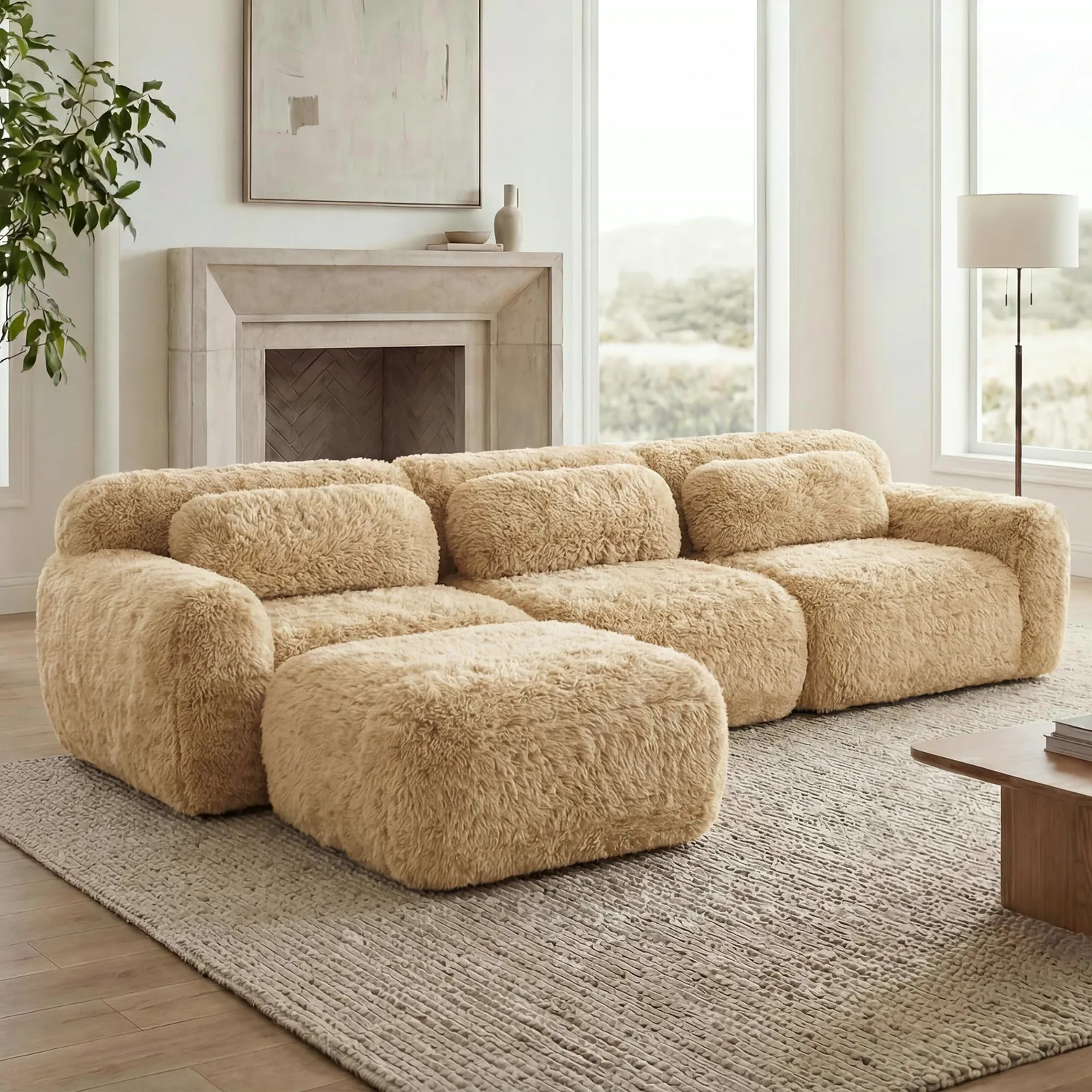 ERYE L-Shaped Cloud Sectional 114.7"