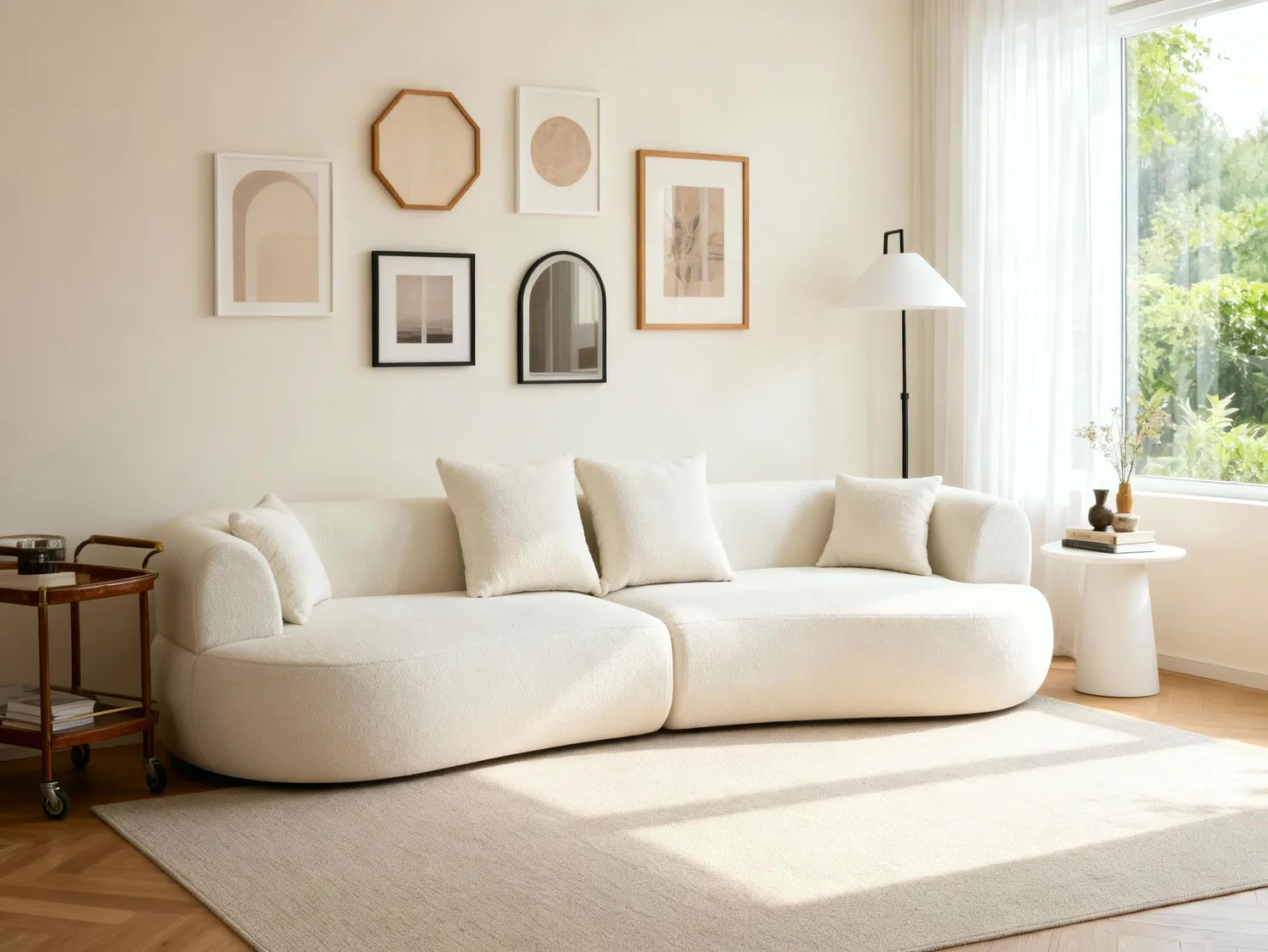 ERYE Boucle Curved Cloud Sectional 122"