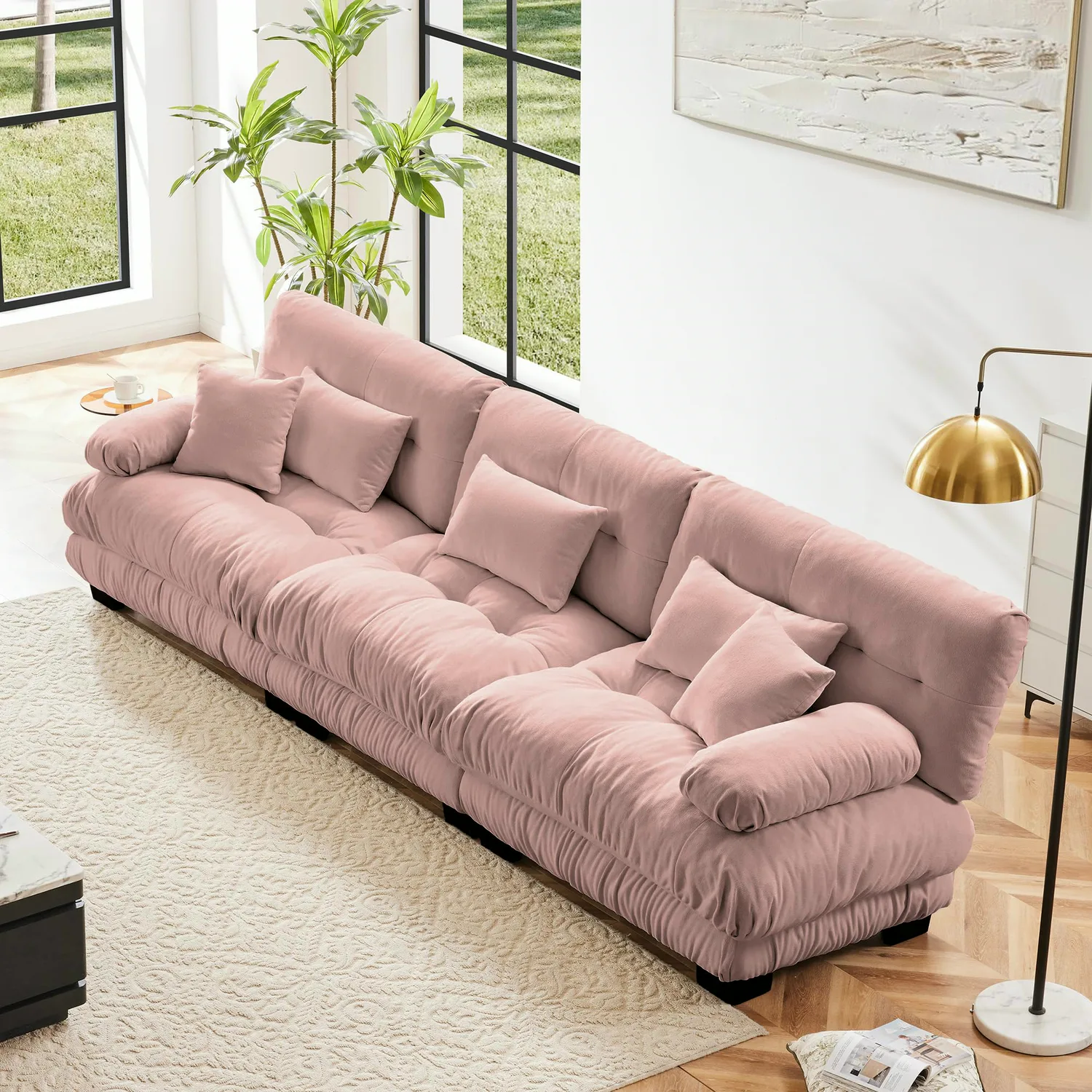 ERYE Chenille Cloud Sofa 133.8"