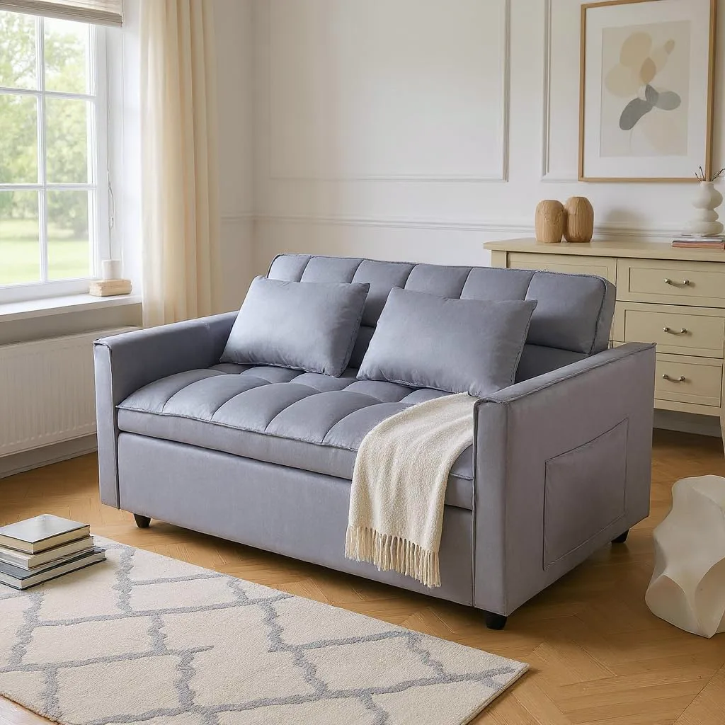ERYE Velvet Sleeper Sectional 51"
