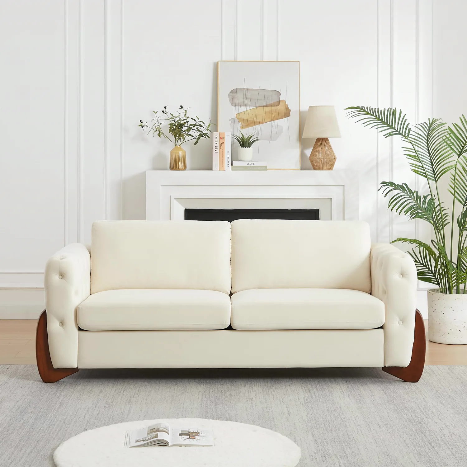 ERYE Velvet Sofa 84"