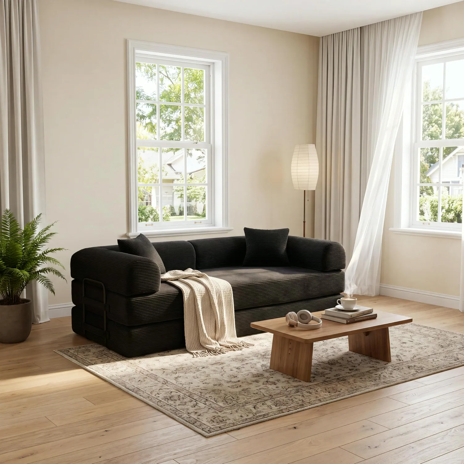 ERYE Oversized Boucle Sleeper Sofa 78.7"