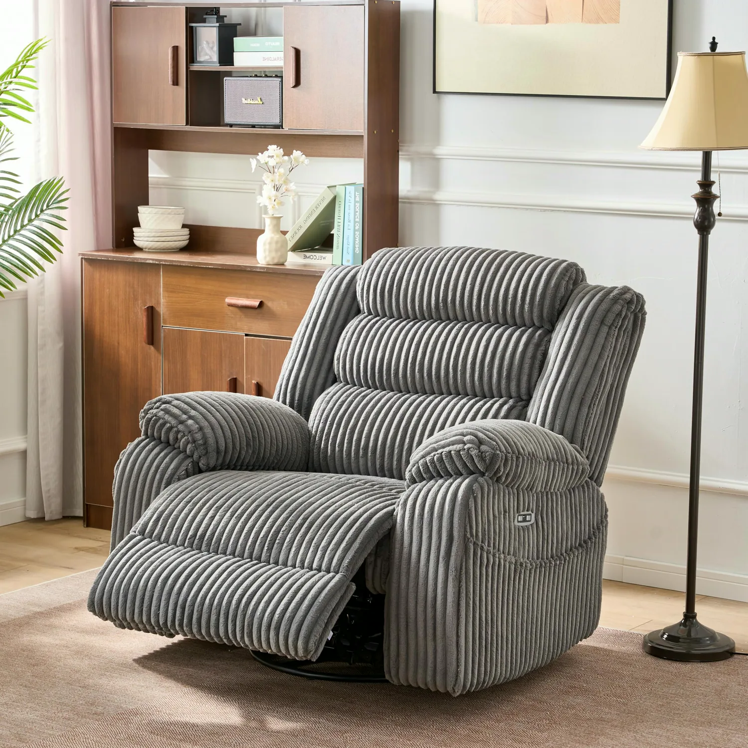 ERYE Corduroy Power Recliner 41.8"