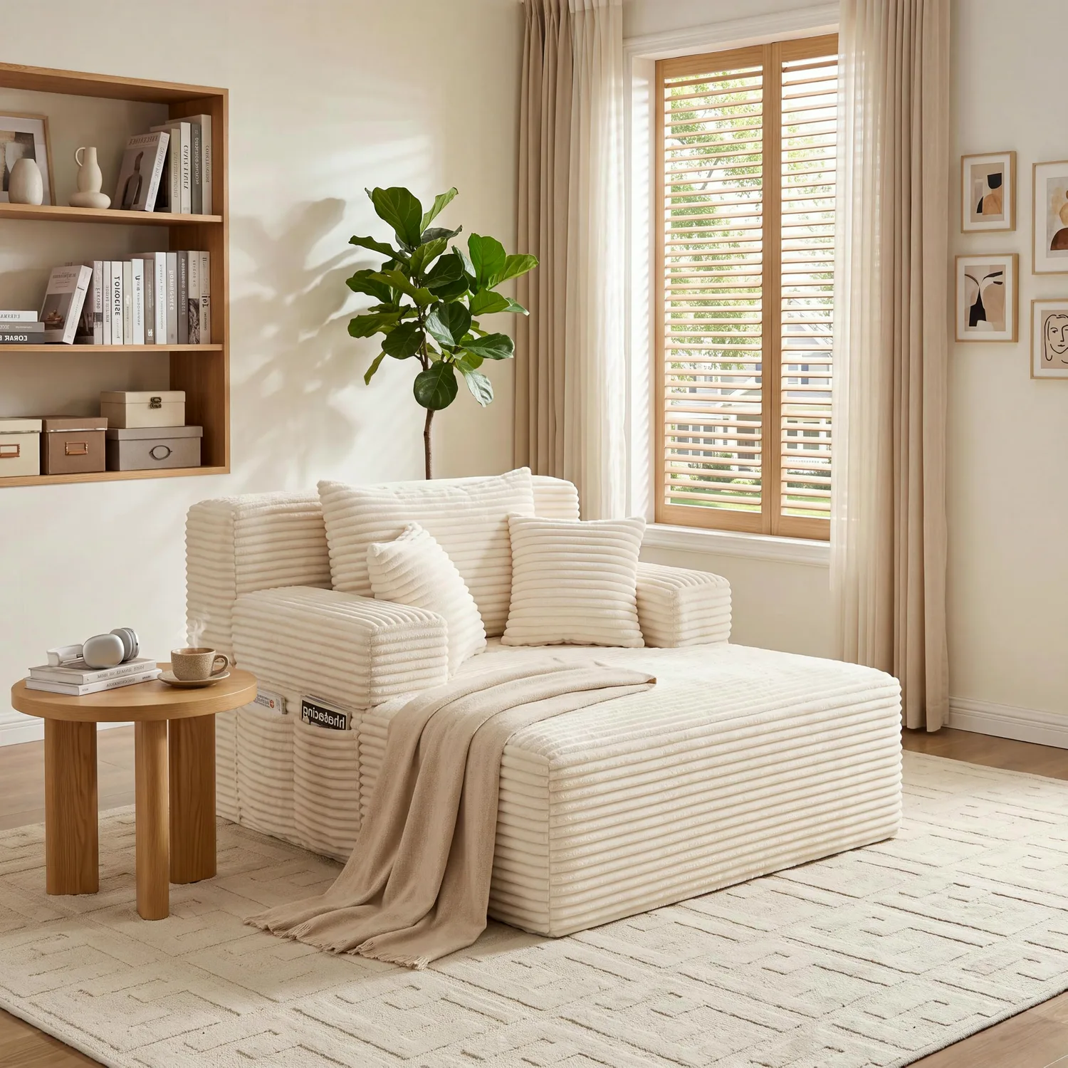 ERYE Corduroy Chaise Lounge 49"