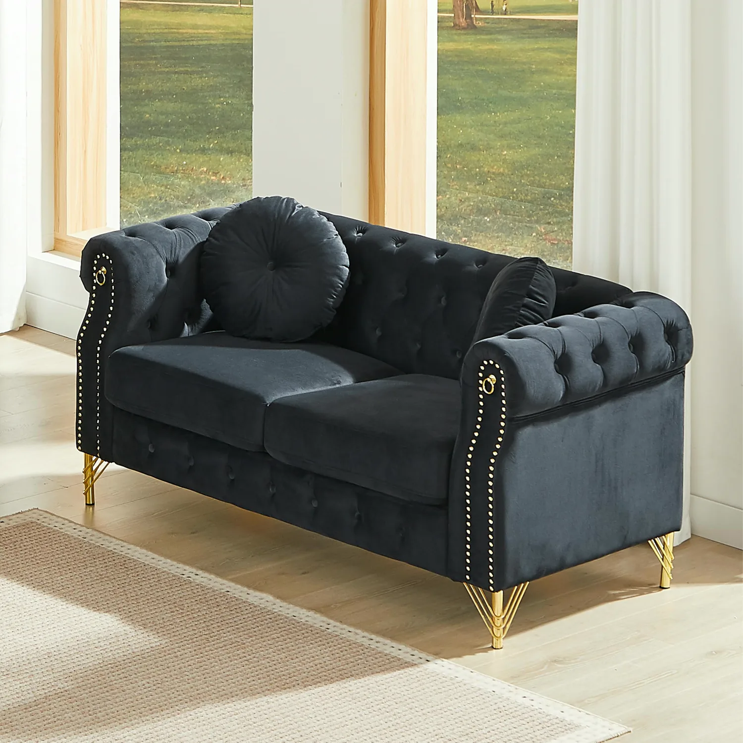 ERYE Velvet Sofa 60.5"