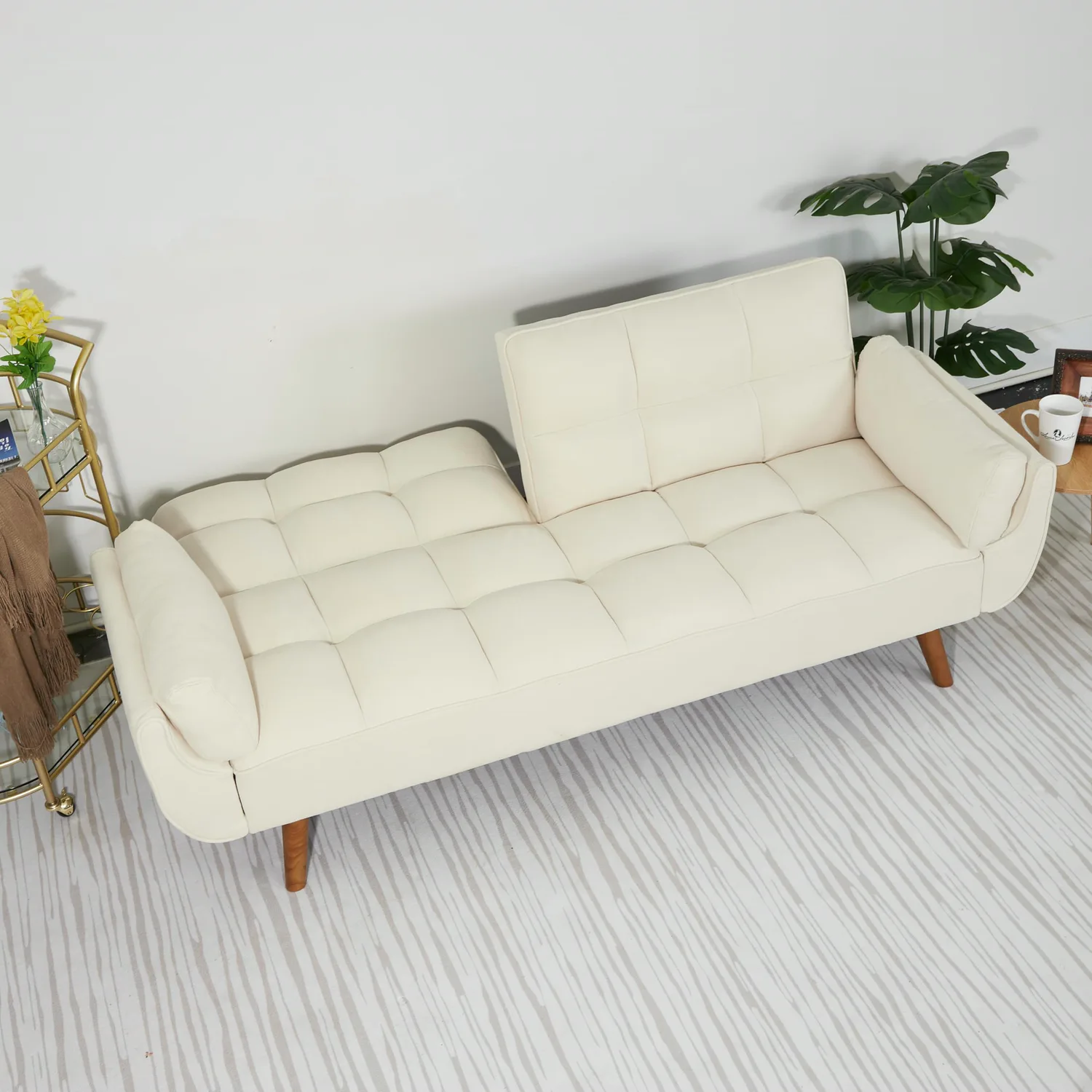 ERYE Linen Blend Futon Sofa Bed 75.4"