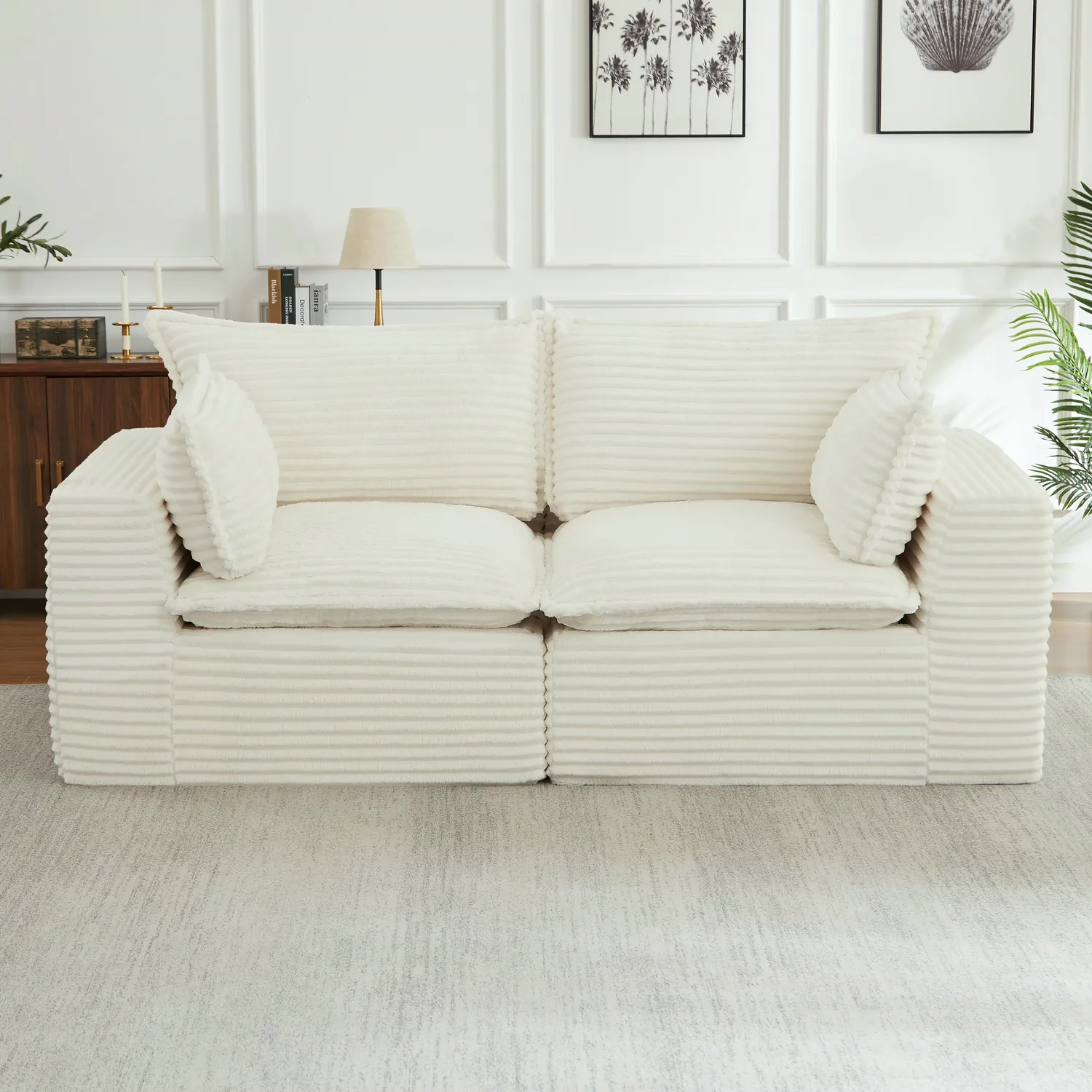 ERYE Corduroy Cloud Sofa 78.8"