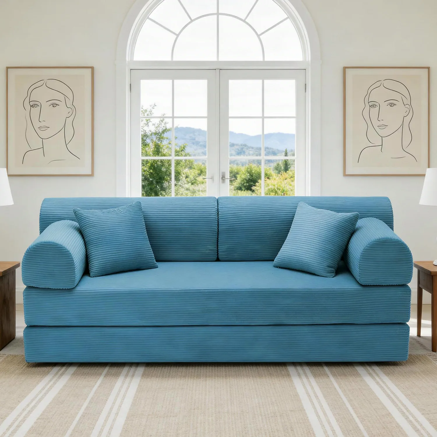 ERYE Boucle Sleeper Sofa 78.7"