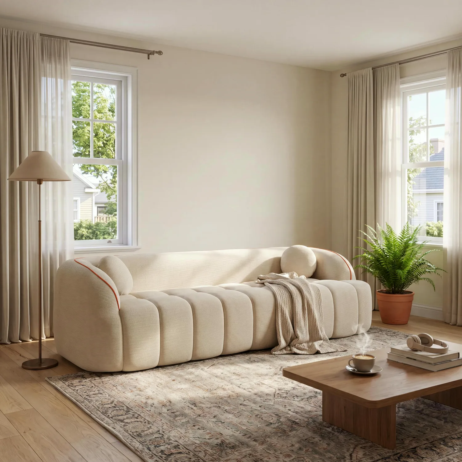 ERYE Corduroy Cloud Sofa 99.2"