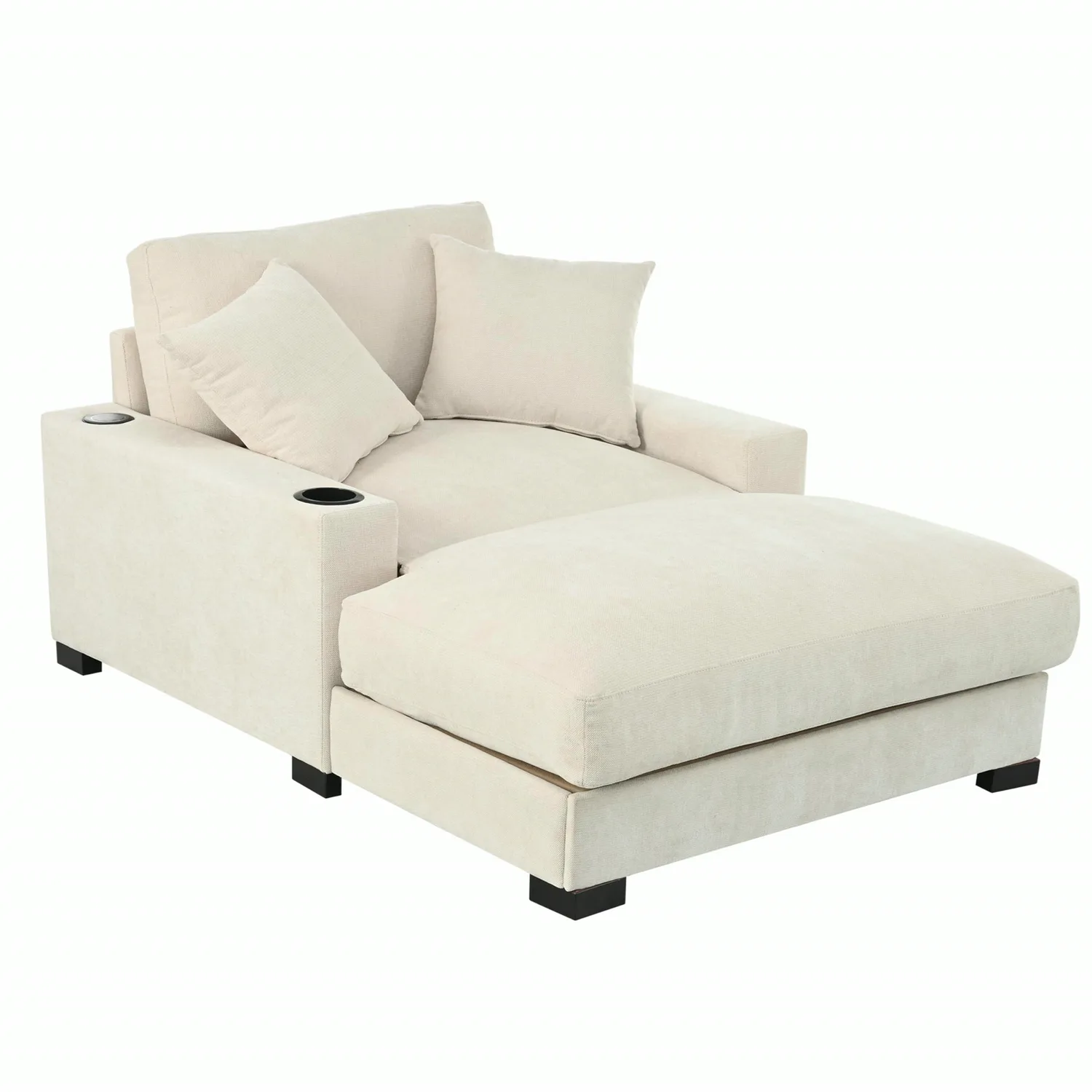 ERYE Chenille Chaise Lounge 40.9"