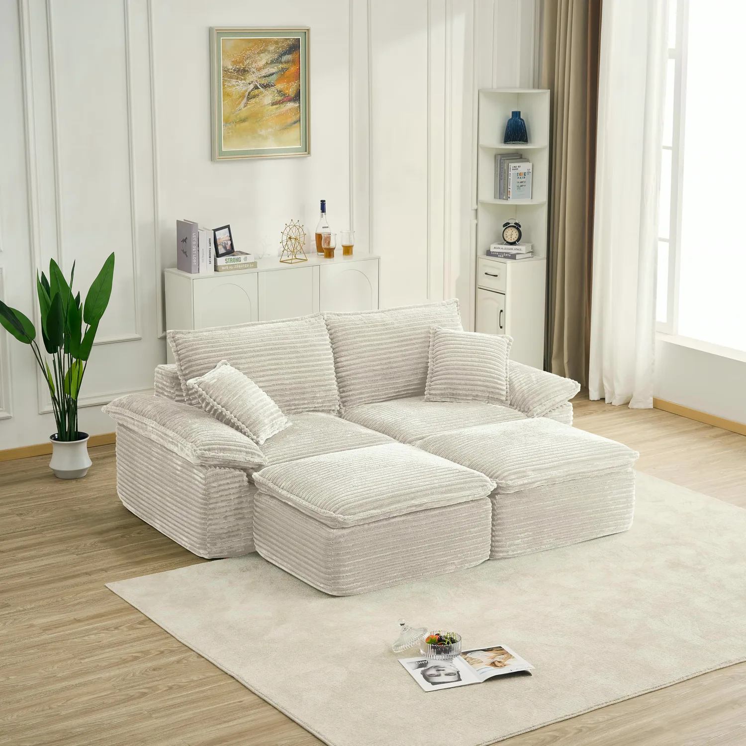 ERYE Corduroy Cloud Sofa 81"