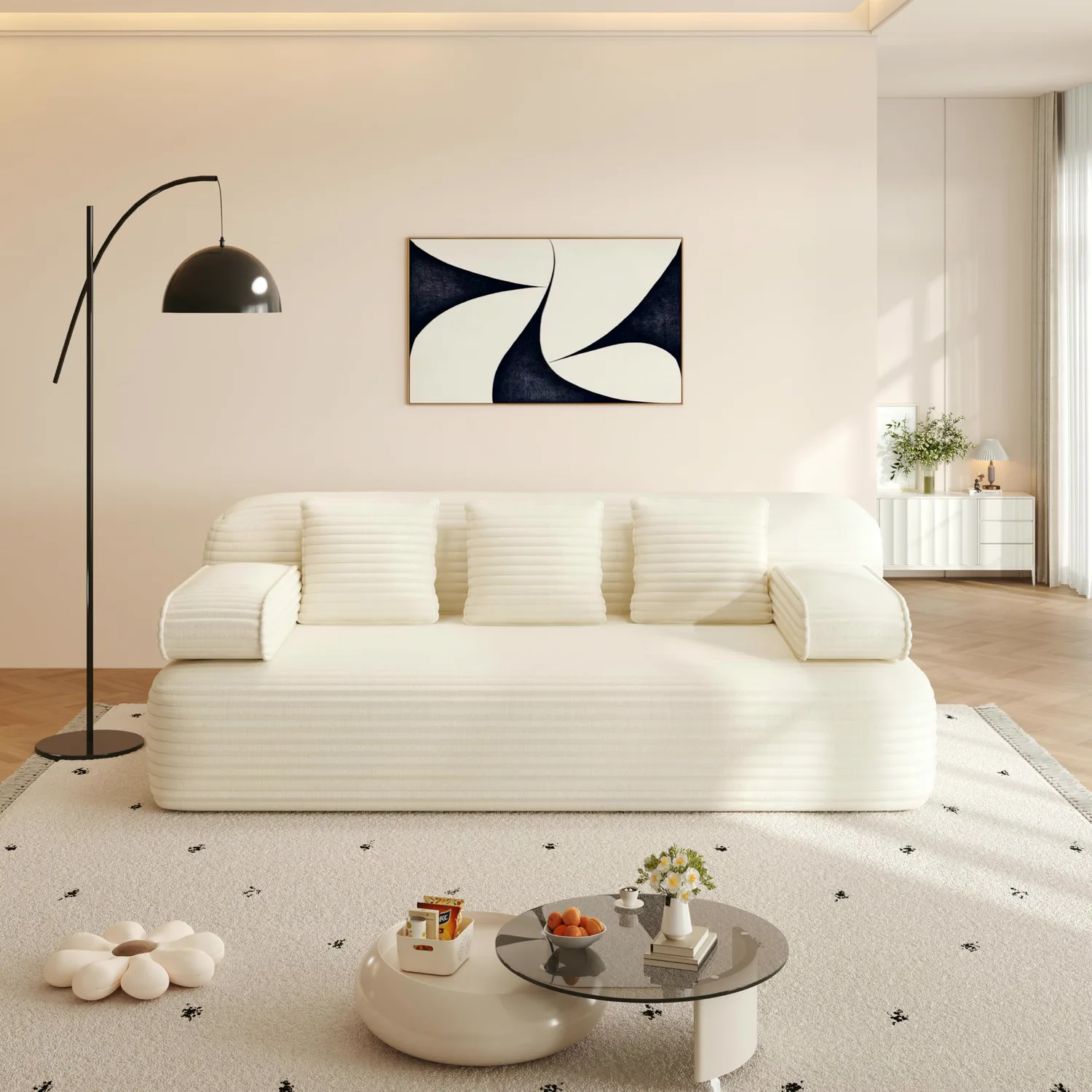 ERYE Corduroy Cloud Sofa 78.7"