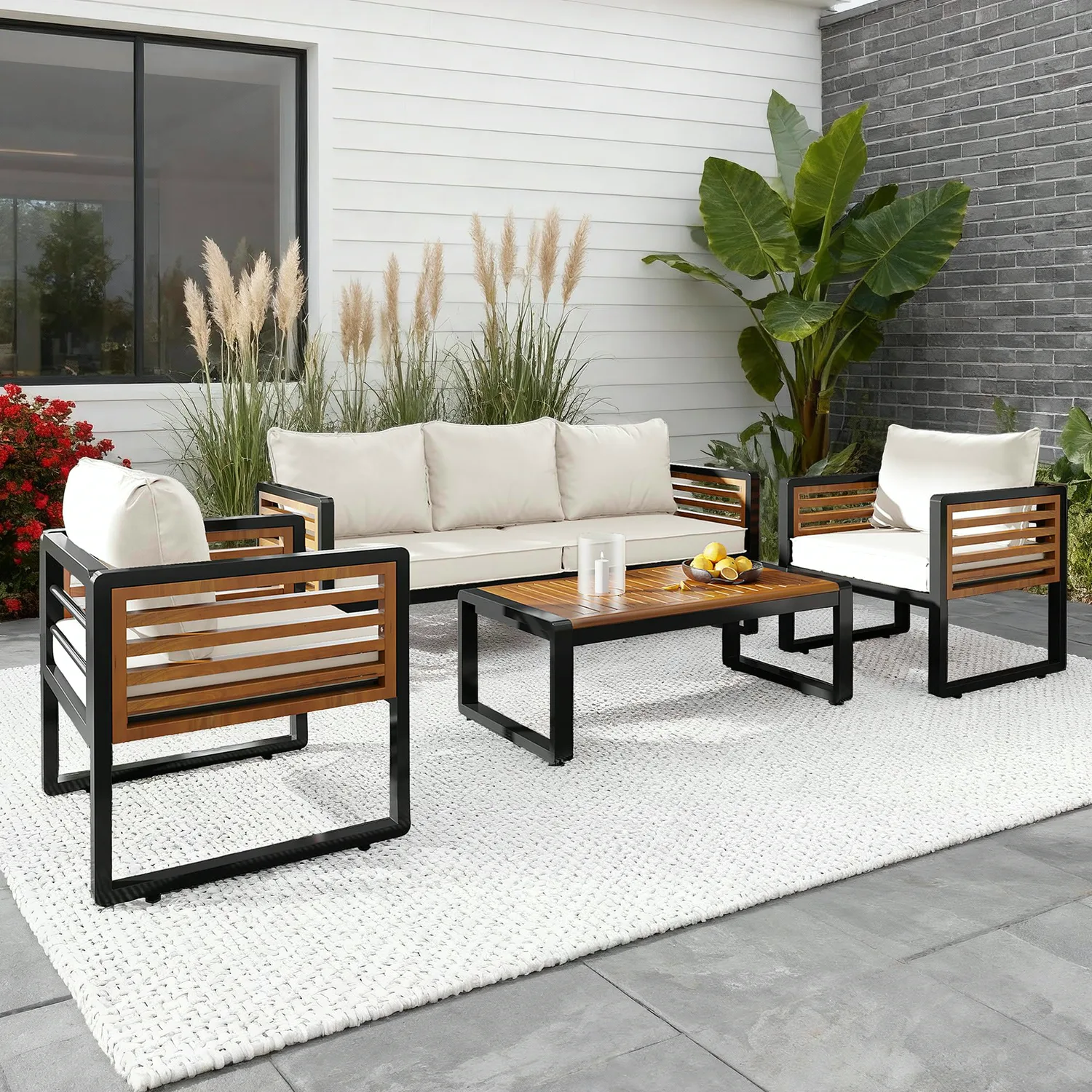 ERYE Patio Conversation Set in Beige