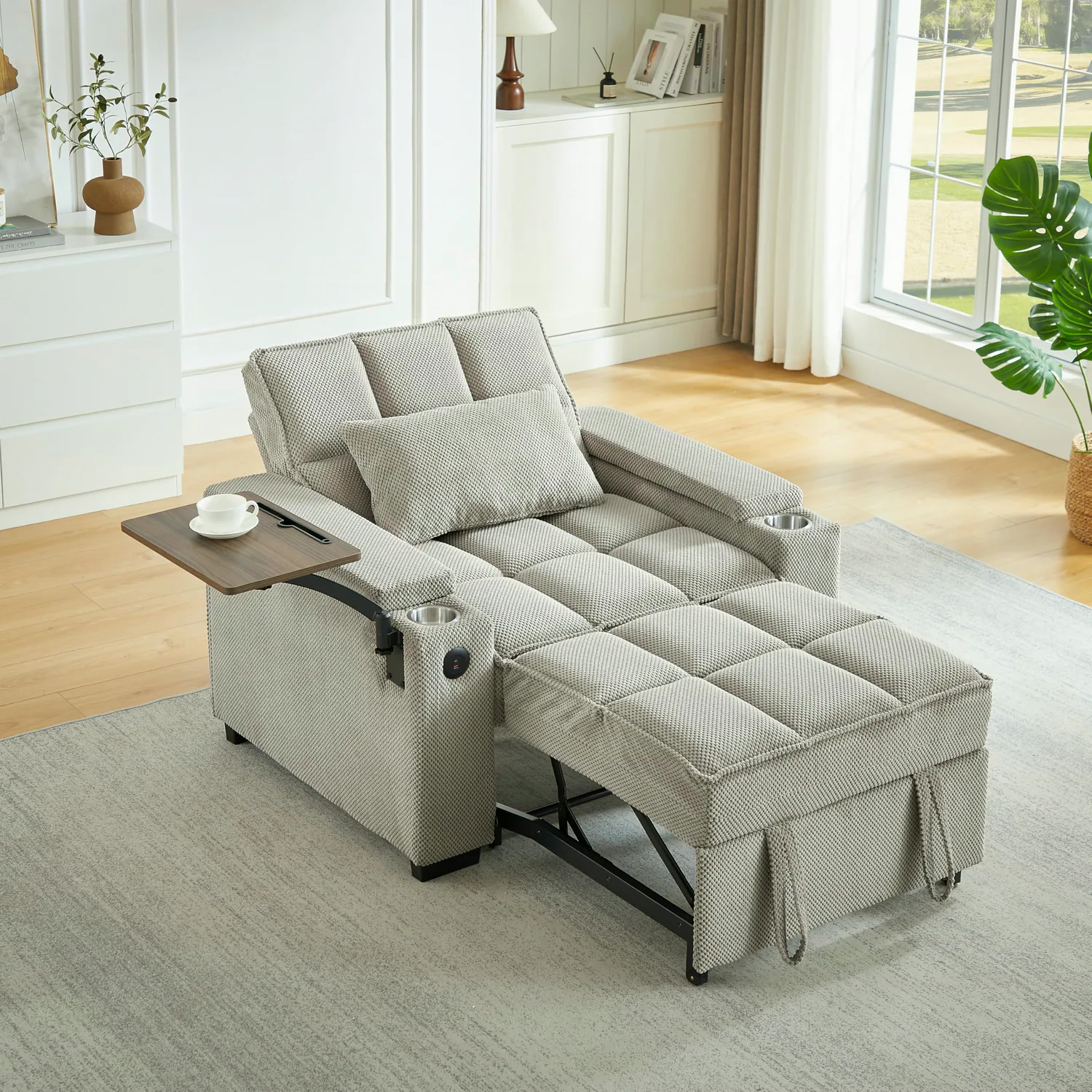 ERYE Velvet Sleeper Sofa 43.7"