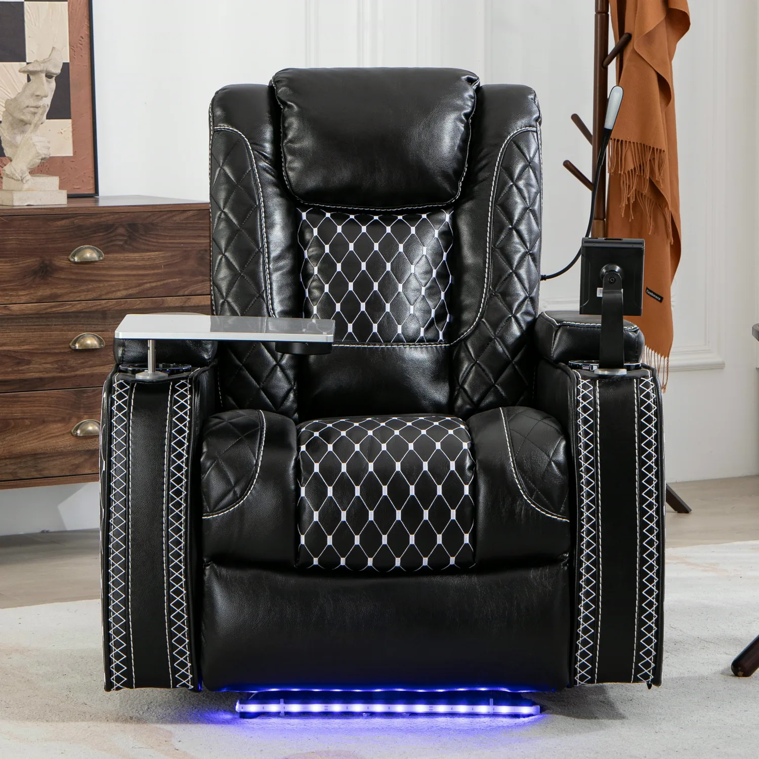 ERYE Faux Leather Power Recliner 34.3"