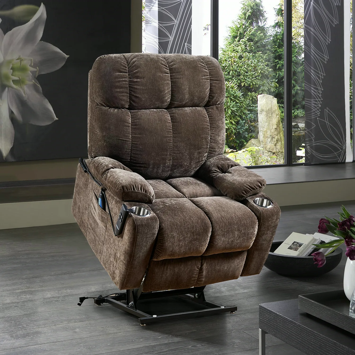 ERYE Chenille Power Lift Recliner 37"