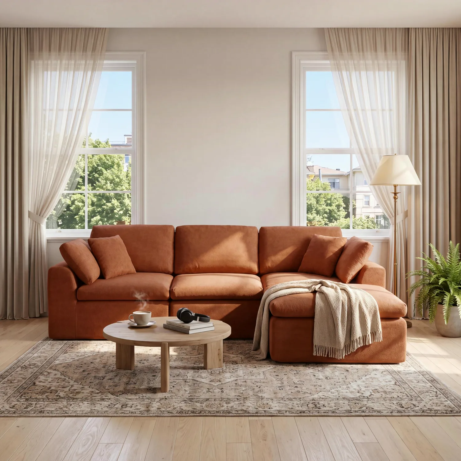 ERYE L-Shaped Cloud Sectional 111"