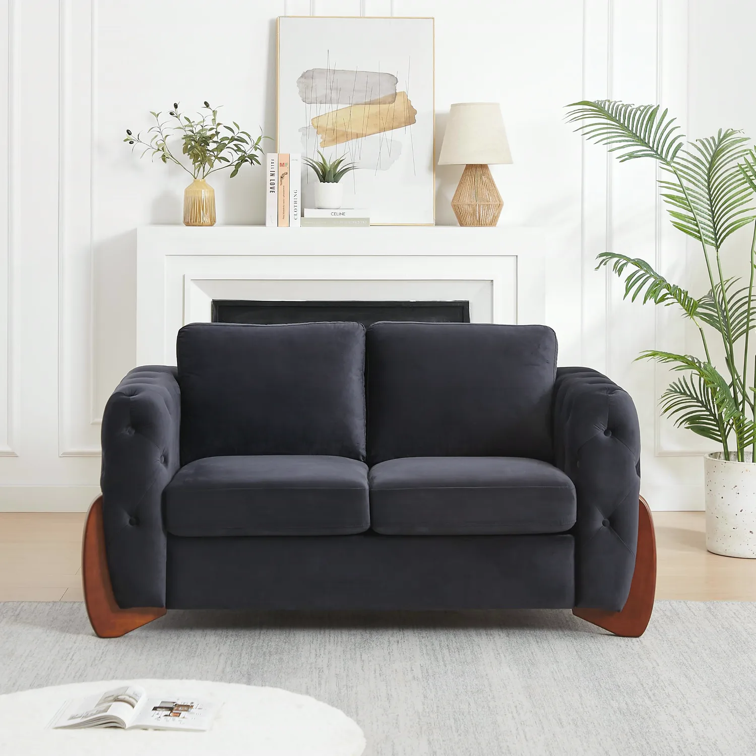ERYE Velvet Loveseat 63.5"