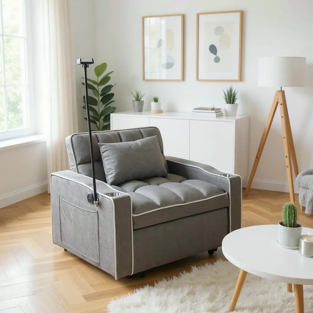 ERYE Velvet Sleeper Sectional