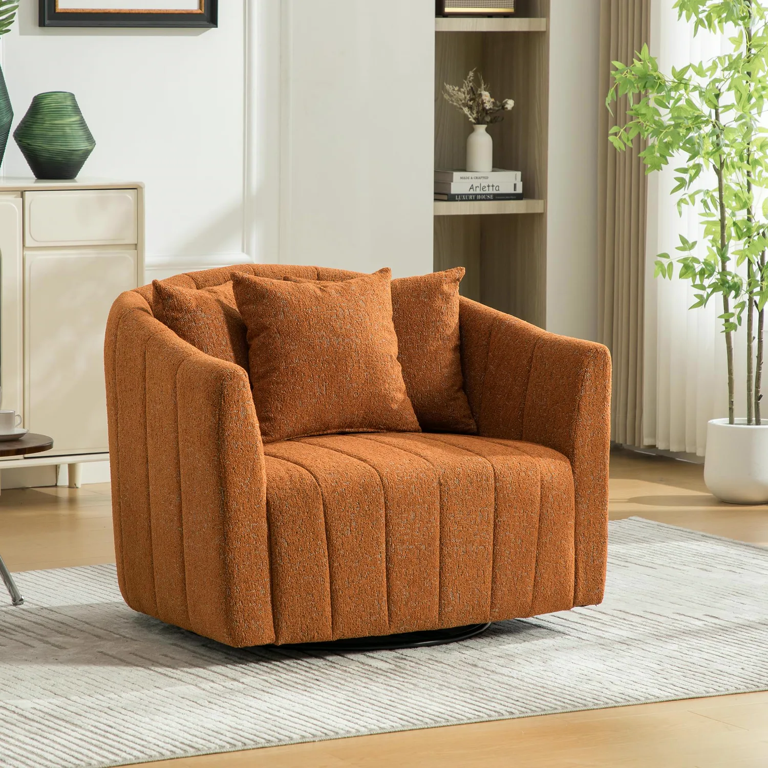 ERYE Chenille Swivel Chair 40.4"