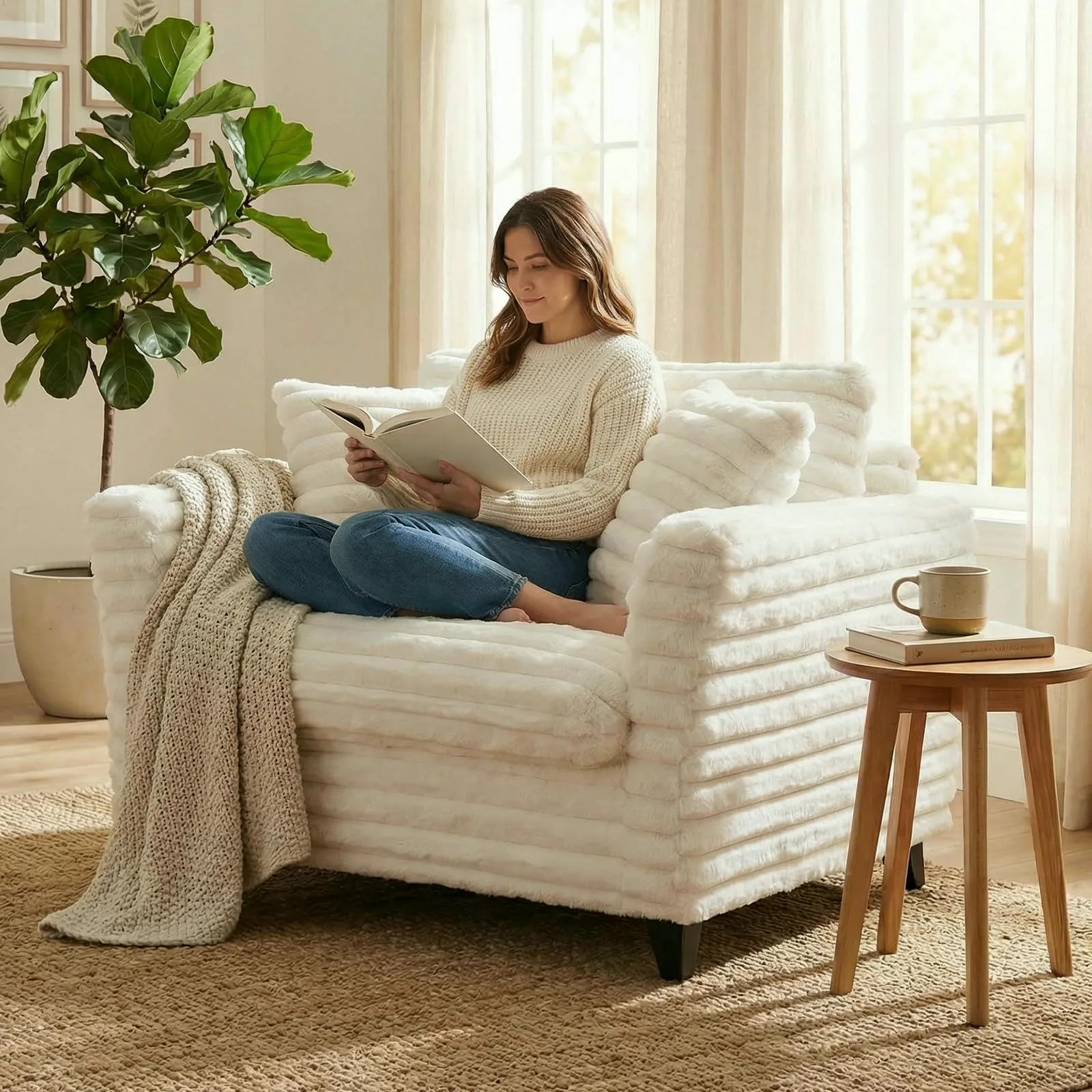 ERYE Corduroy Accent Chair 46.9"