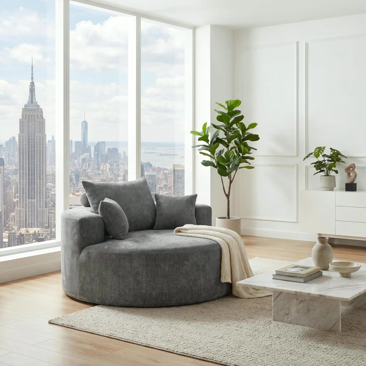 ERYE Chenille Cloud Sofa 55"