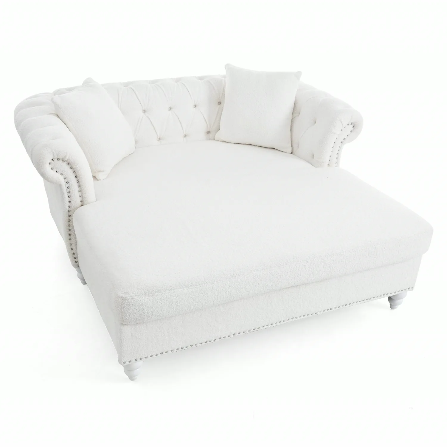 ERYE Boucle Chaise Lounge 63"