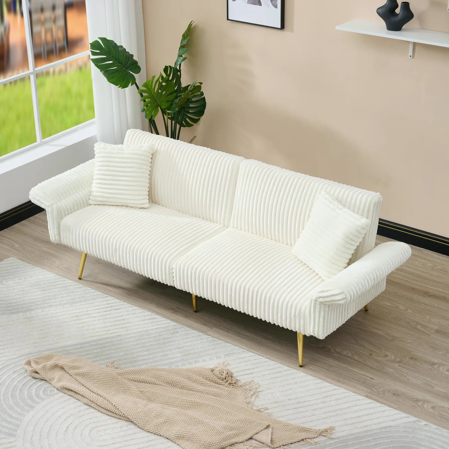 ERYE Corduroy Futon Sofa Bed 68"