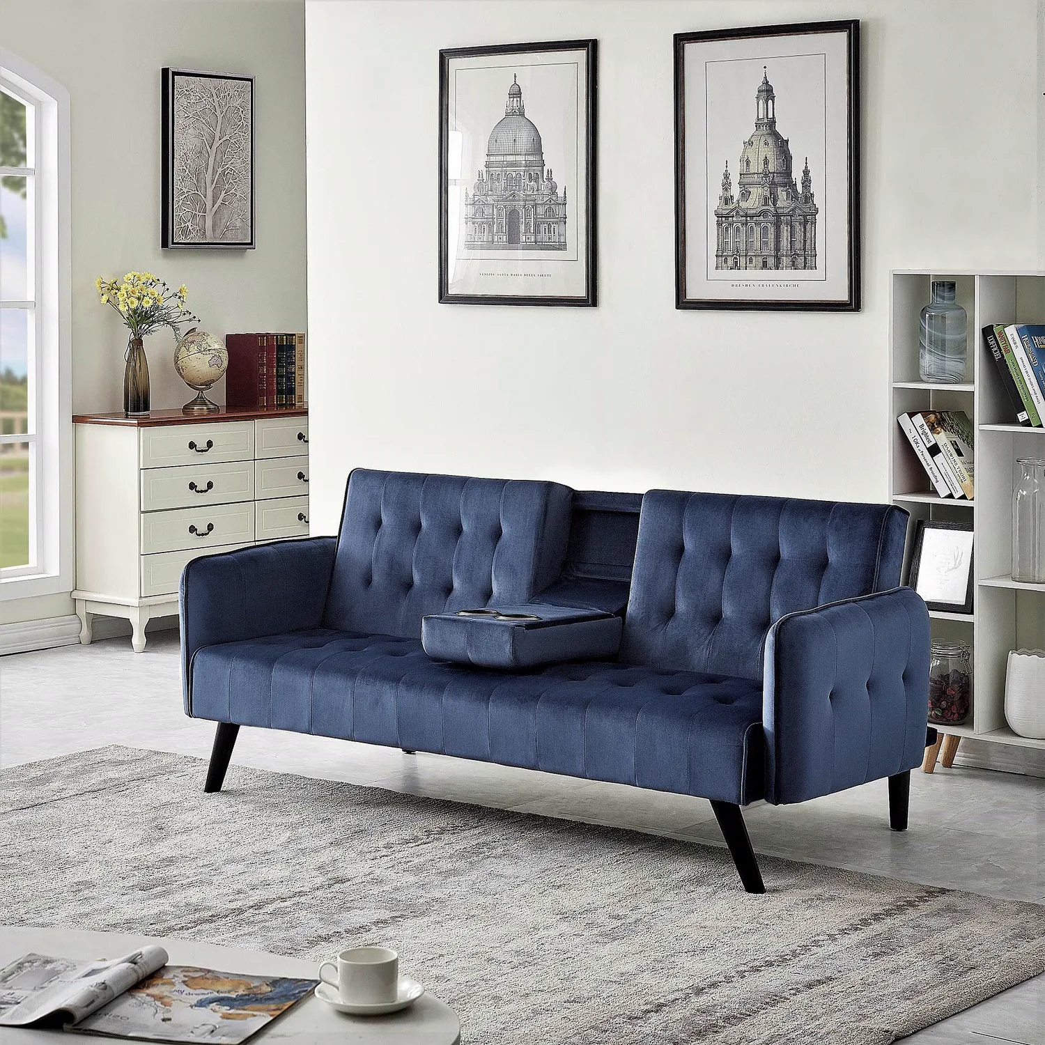 ERYE Linen Blend Futon Sofa Bed 72"