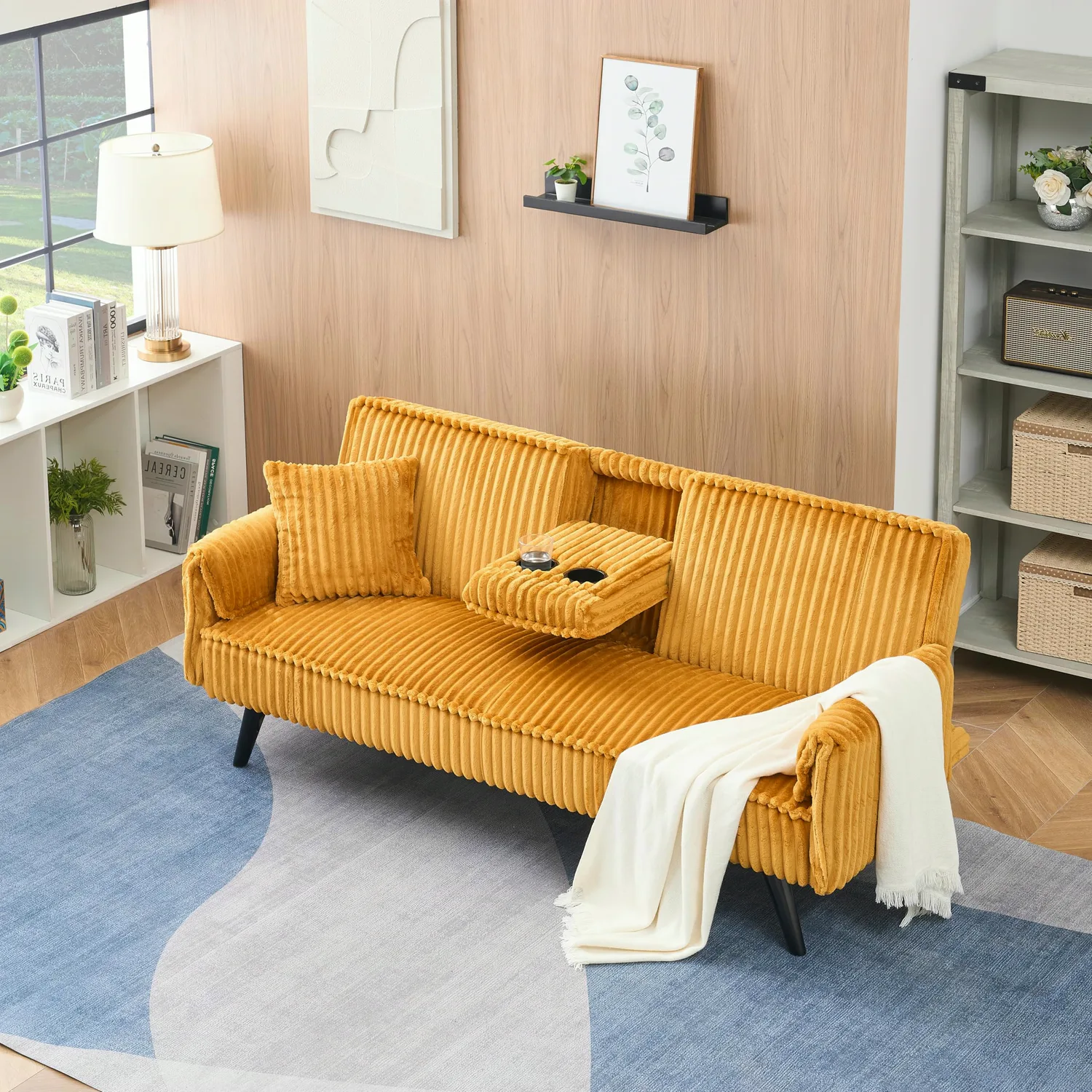 ERYE Corduroy Futon Sofa Bed 72"