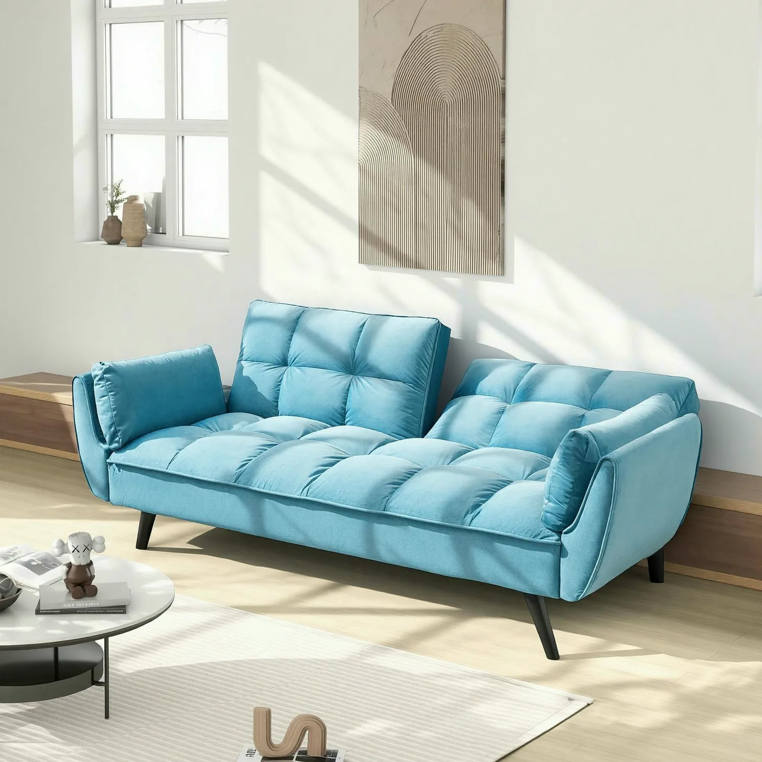 ERYE Velvet Futon Sofa Bed 74"