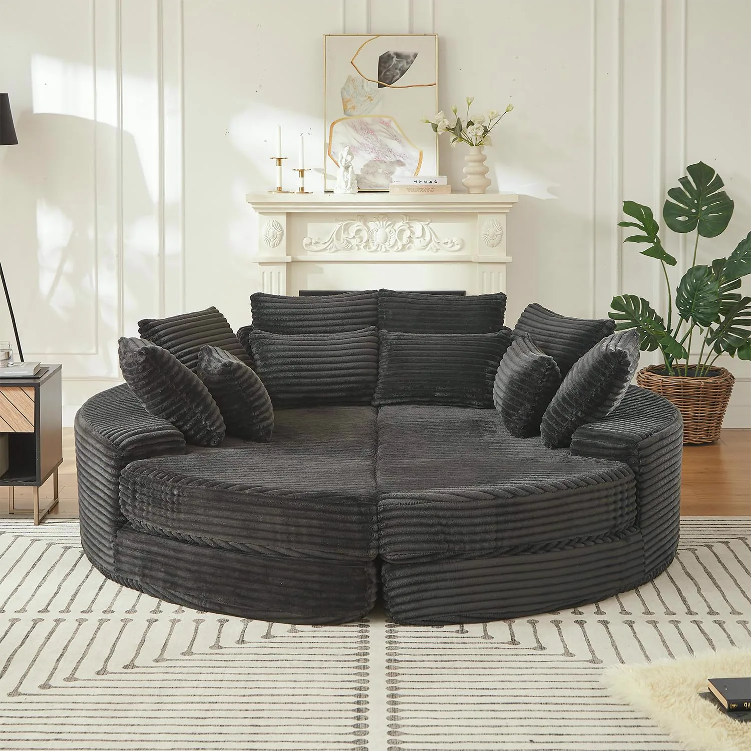 ERYE Corduroy Sleeper Sofa 78.5"