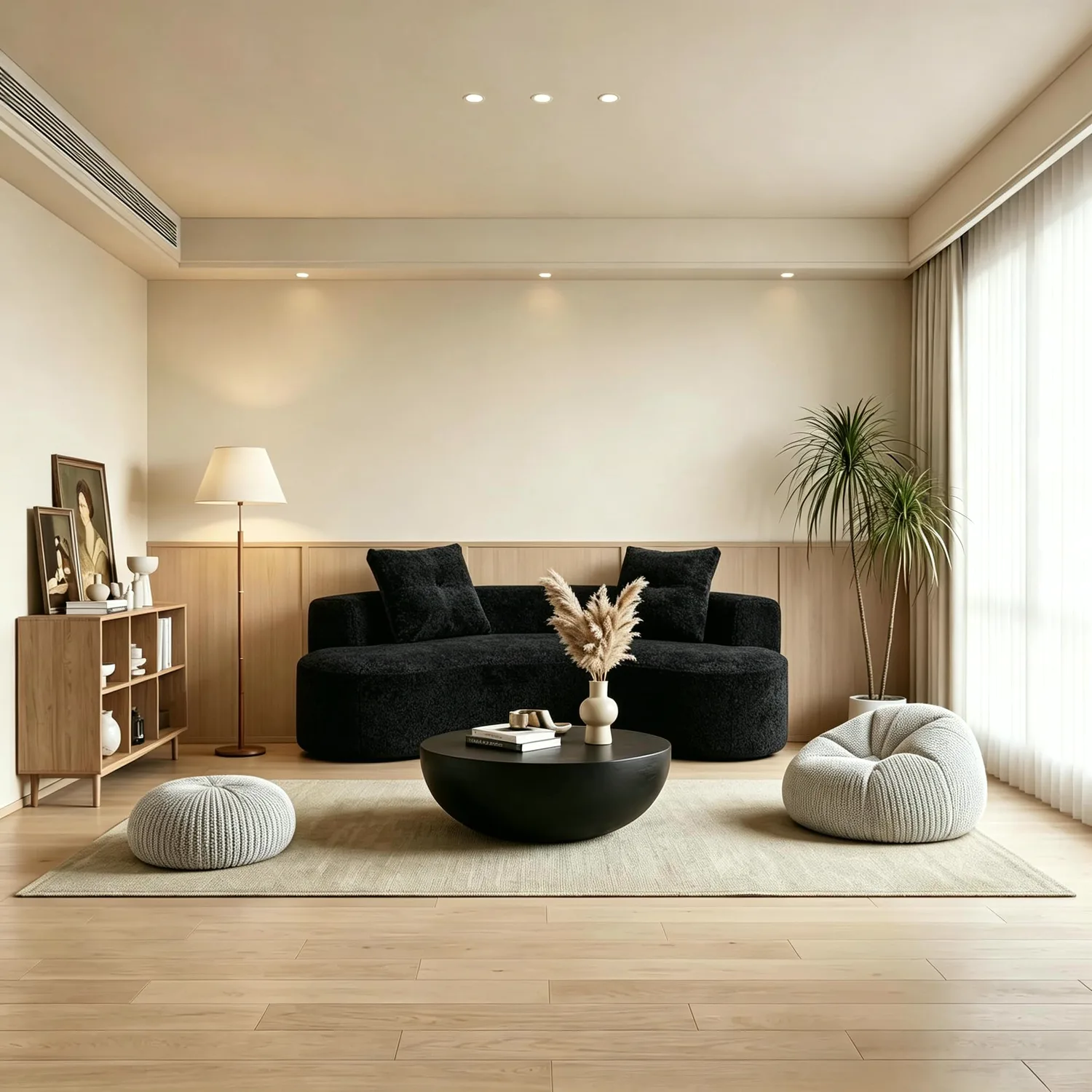 ERYE Boucle Curved Cloud Sofa 79.5"