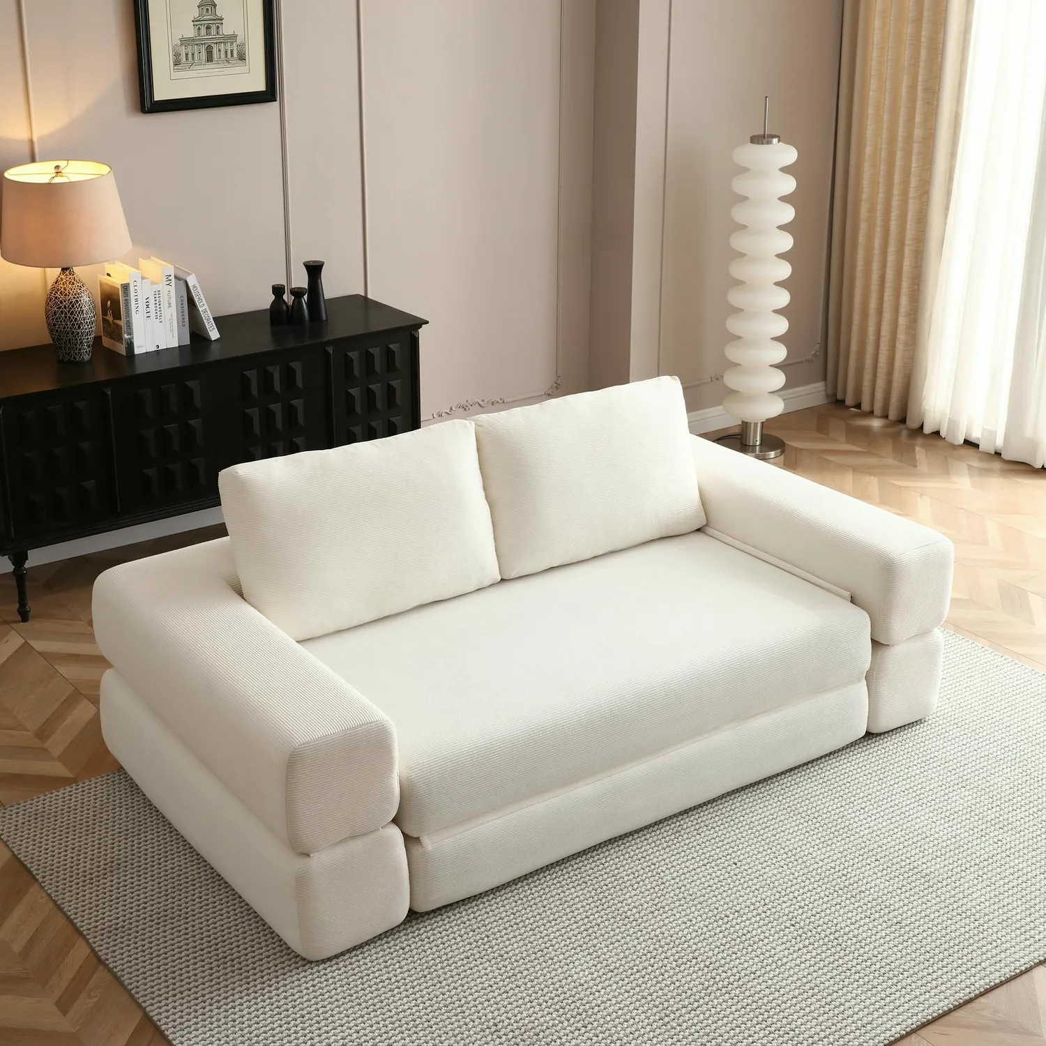 ERYE Corduroy Sleeper Sofa 81"