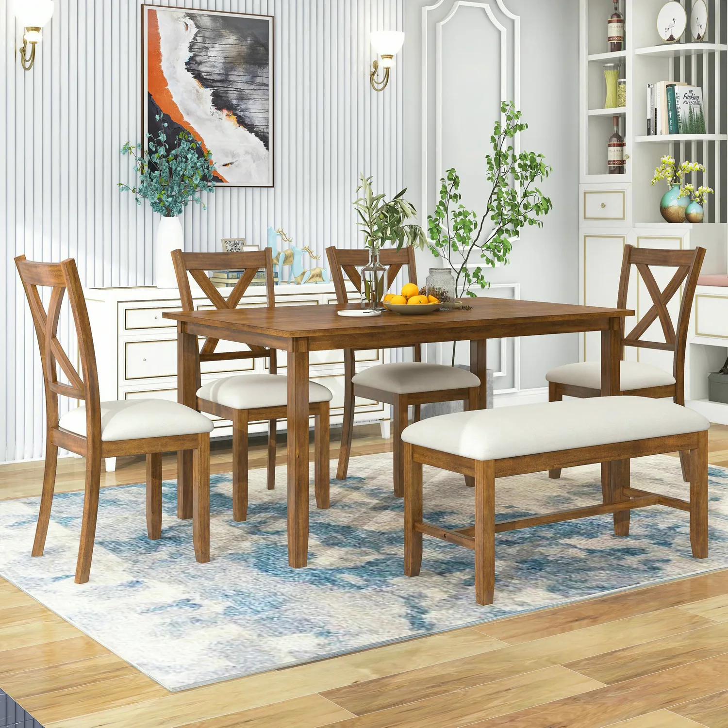 ERYE Dining Set in Natural Cherry