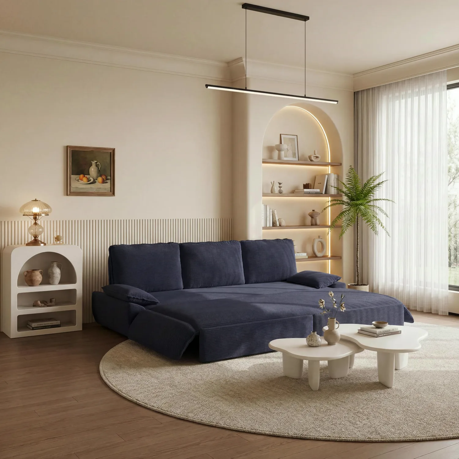 ERYE Corduroy Sleeper Sofa 94.5"