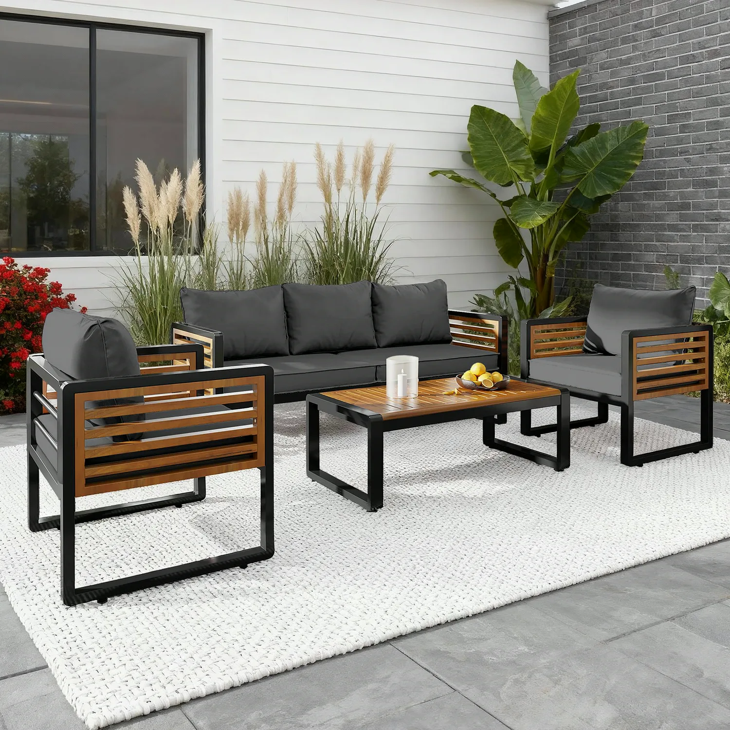 ERYE Patio Conversation Set in Grey