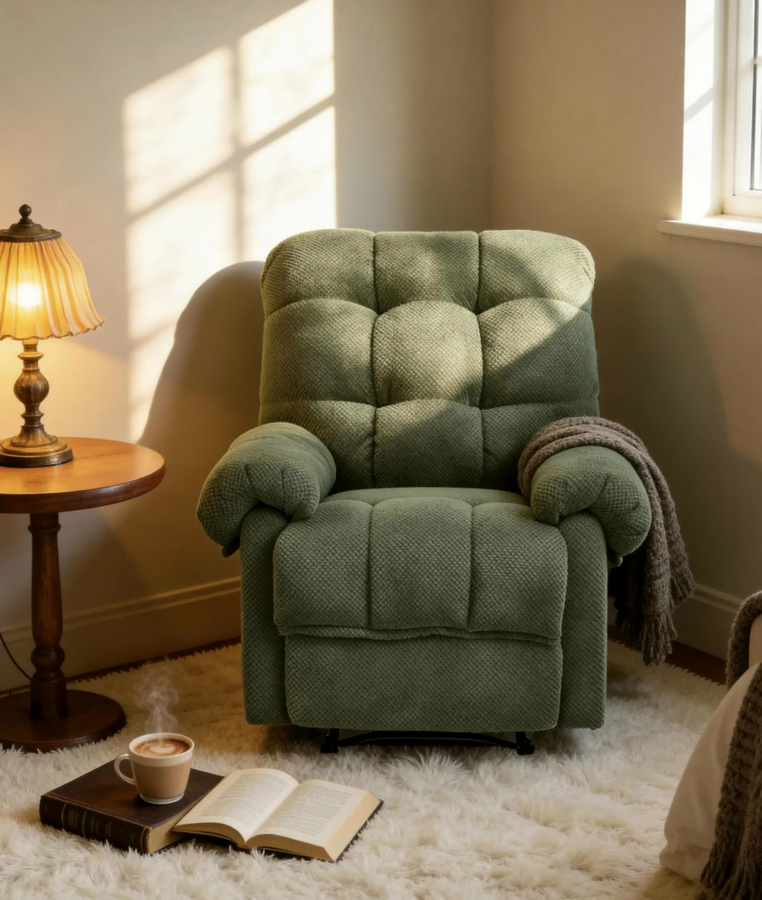ERYE Tufted Velvet Recliner 36.2"