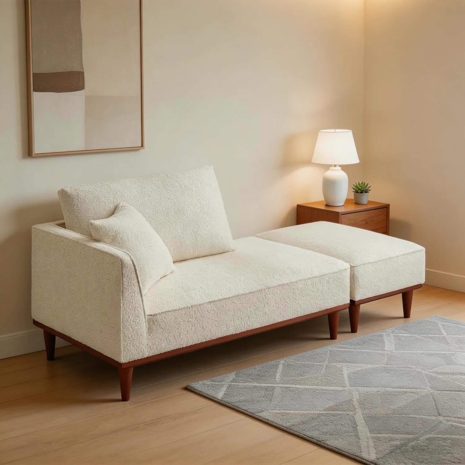 ERYE Boucle Chaise Lounge 72.8"