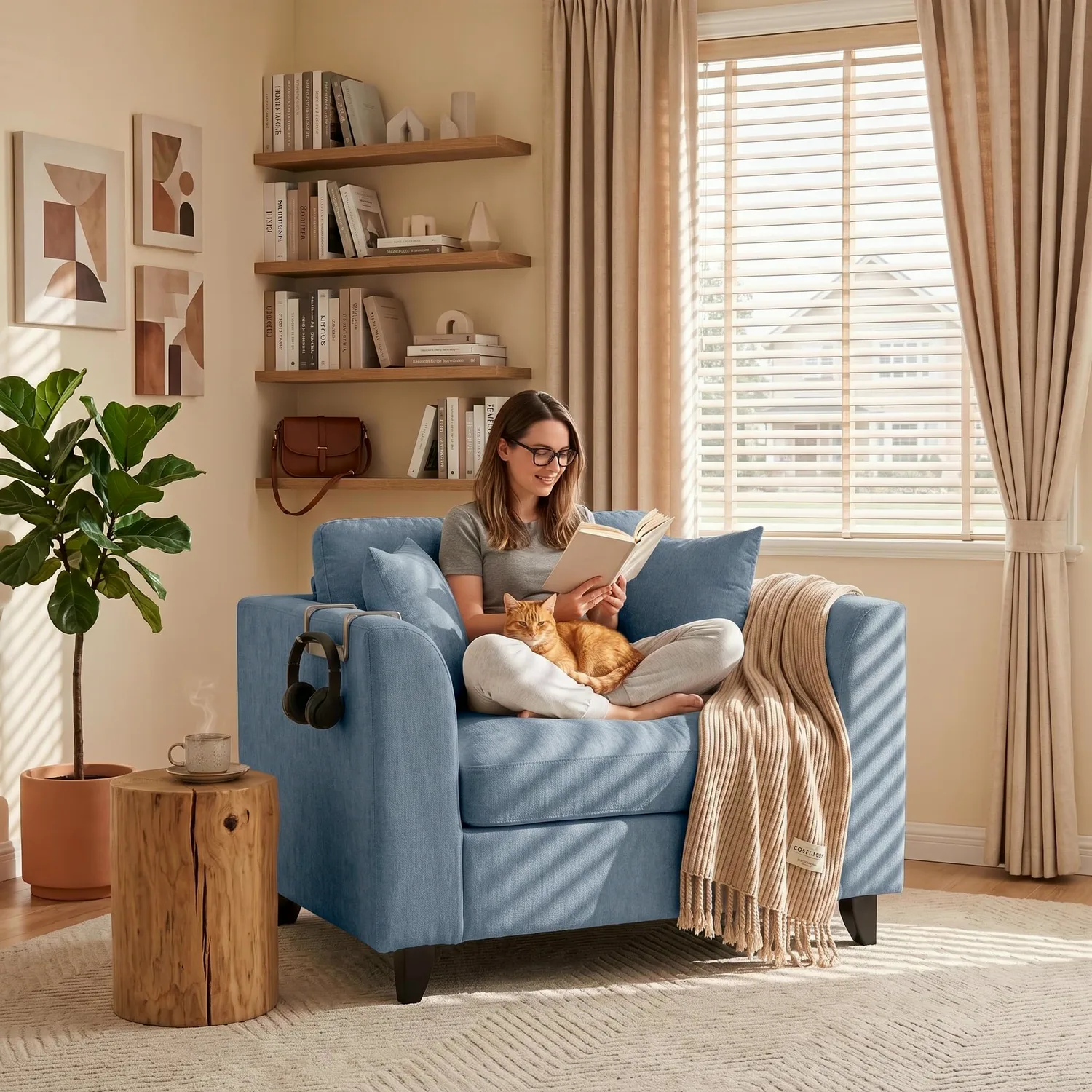 ERYE Chenille Accent Chair 44.9"