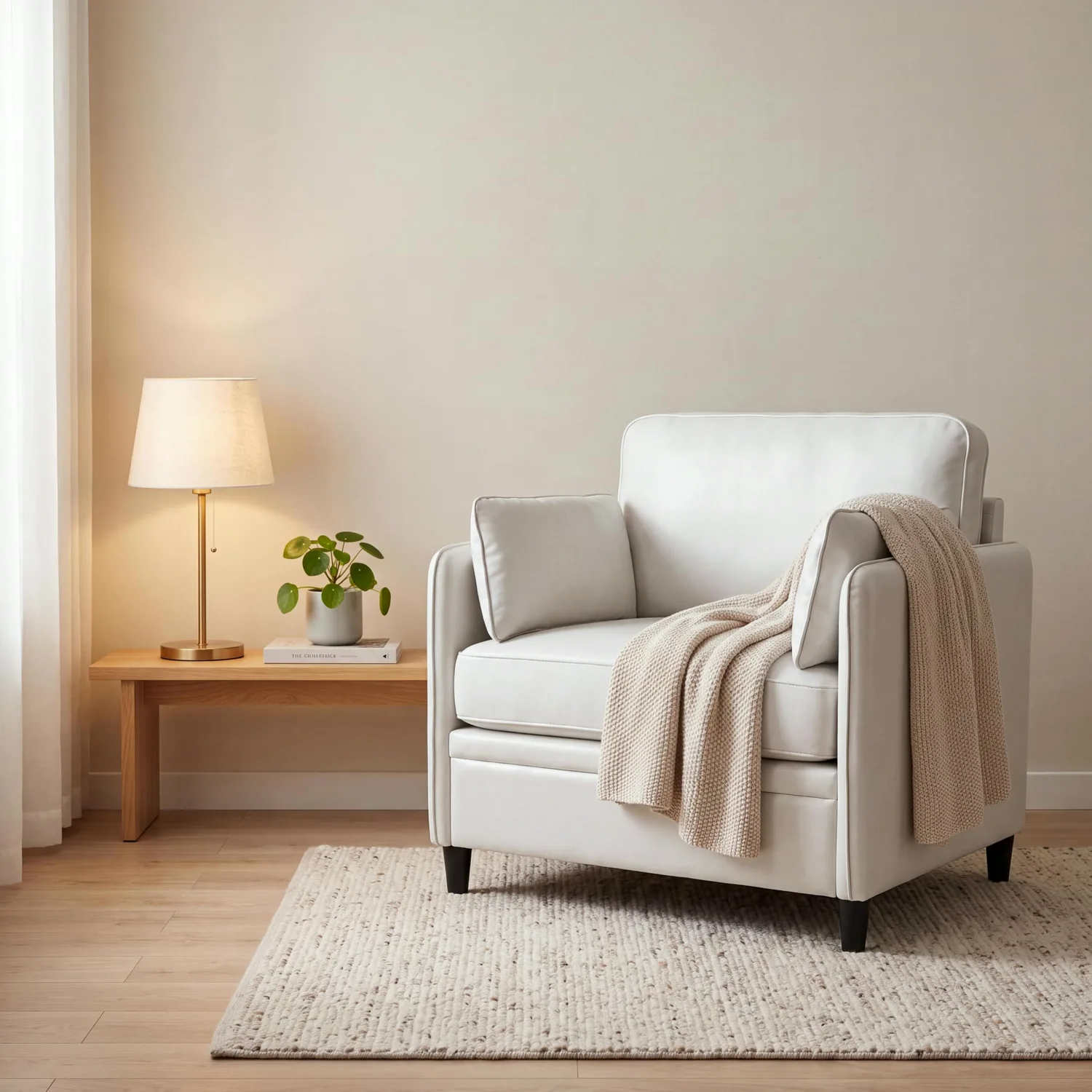 ERYE Faux Leather Accent Chair 38.5"