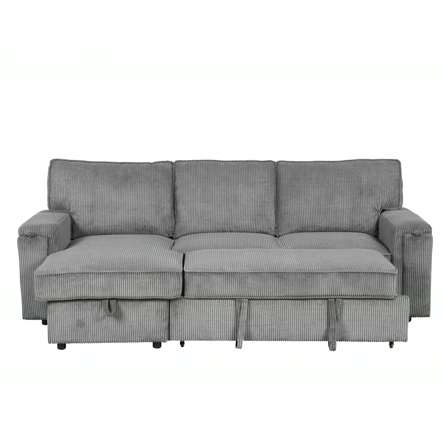 ERYE Corduroy L-Shaped Sleeper Sectional 96.1"