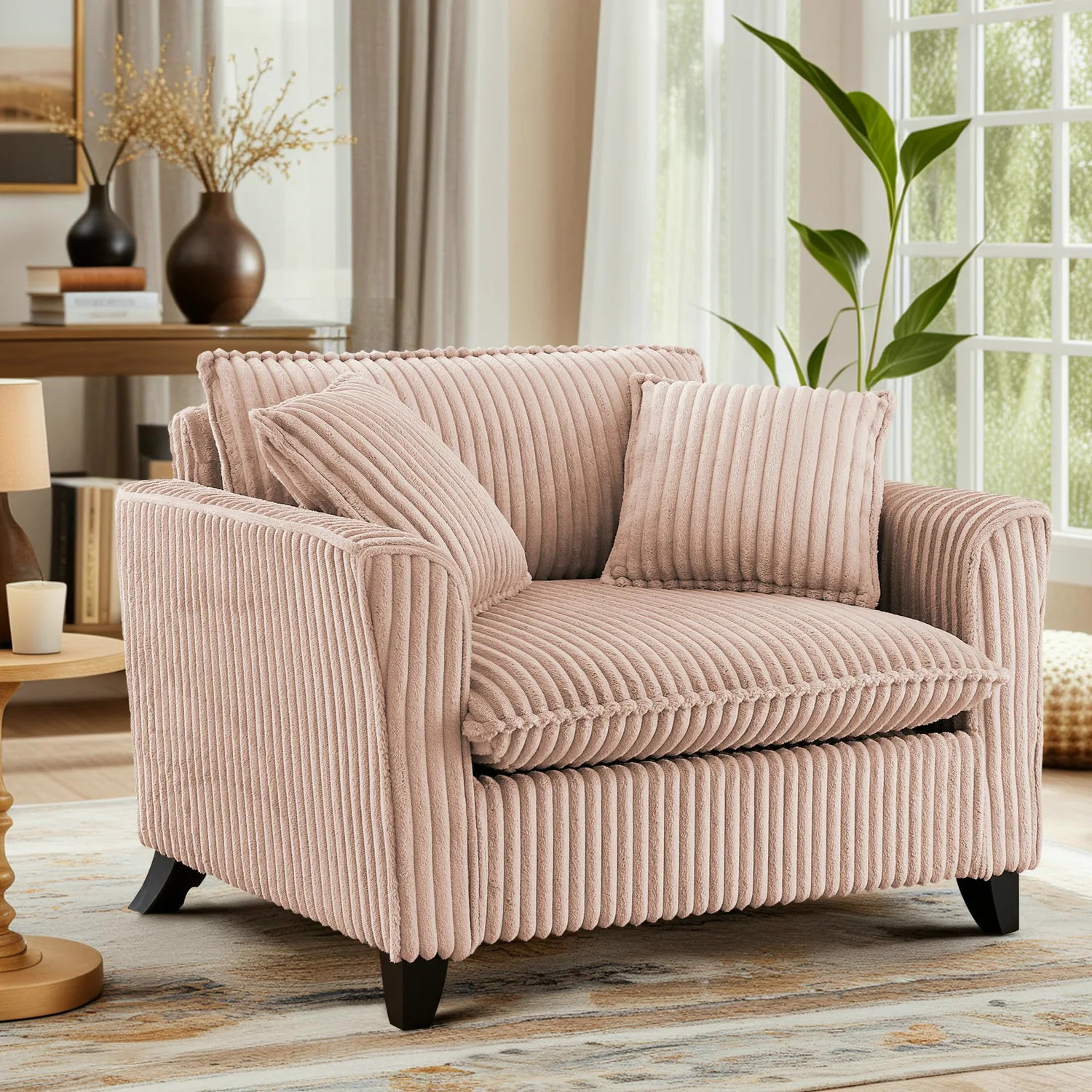 ERYE Oversized Corduroy Accent Chair 46.9"