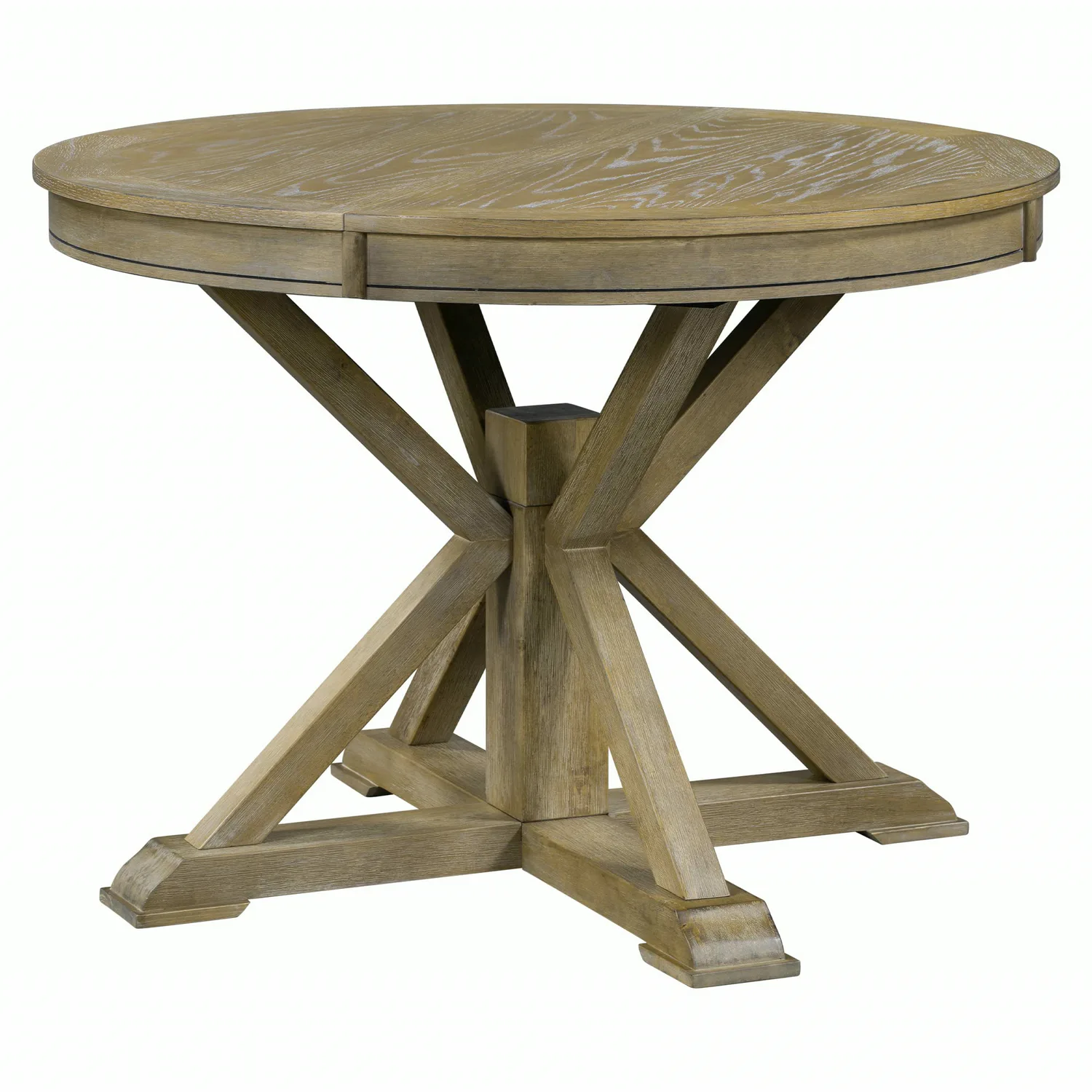 ERYE Extendable Dining Table 42" in Light Brown Wash