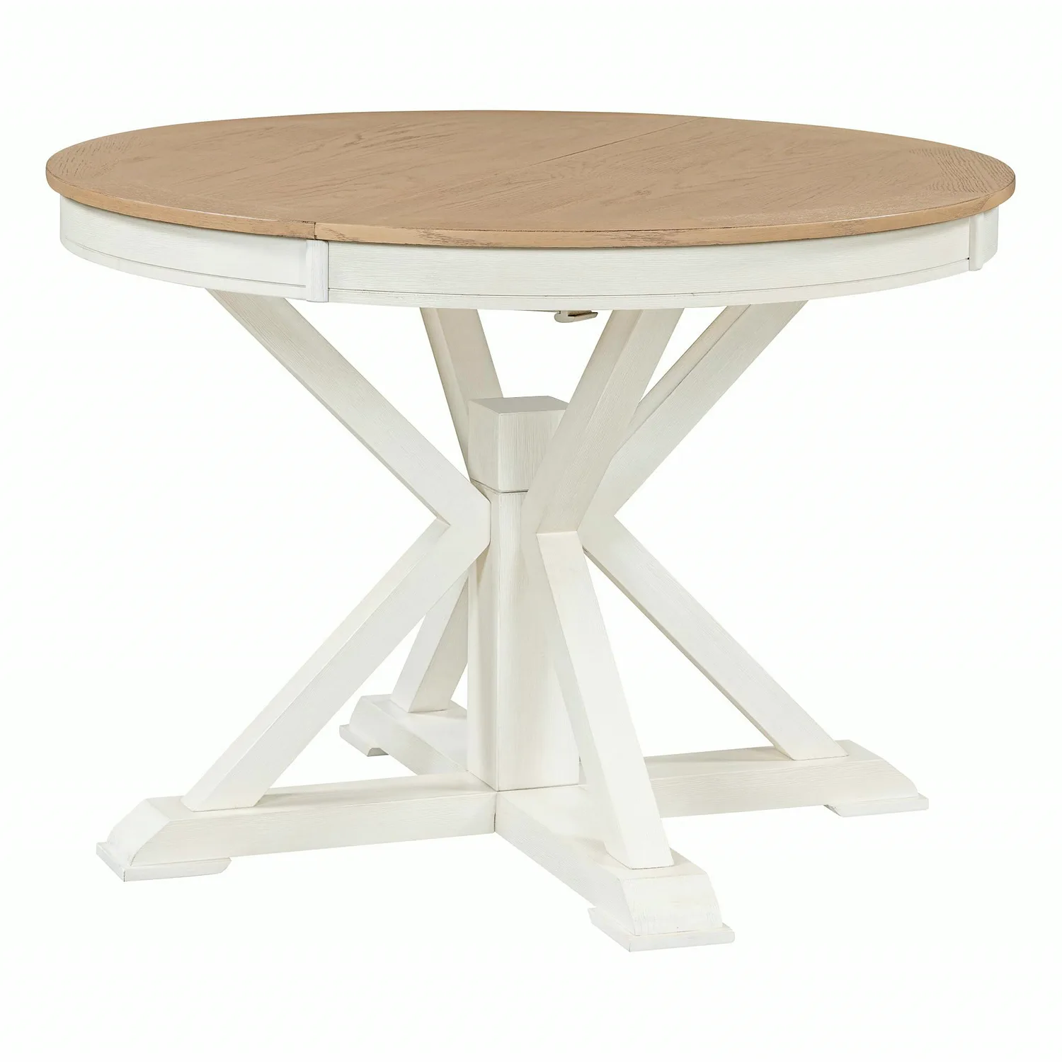 ERYE Extendable Dining Table 42" in Oak Wood And White